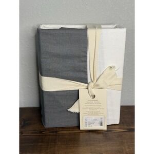 Southern Living Simplicity DUO Bedskirt, Grey/White King Size